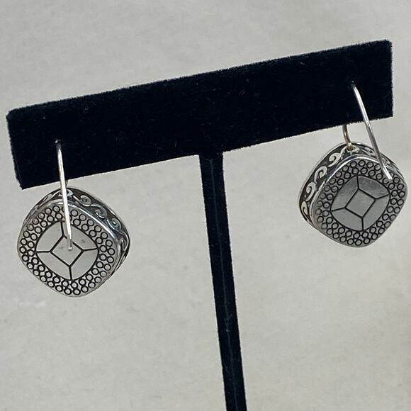Brighton Champagne Taupe Silver Plated Venus Rising Swarovski Crystal Earrings - Picture 3 of 8